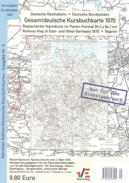 Gesamtdeutsche Kursbuchkarte 1970 MAP (GVE)